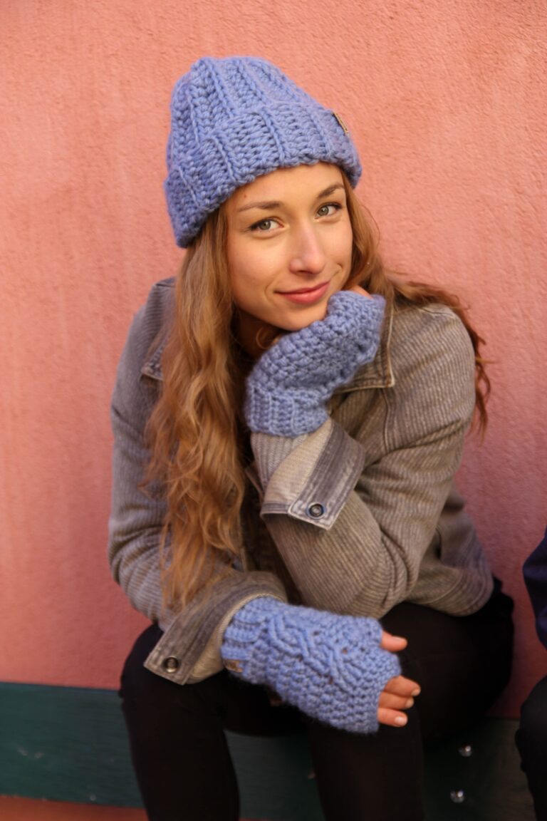 ensemble d'accessoires au crochet en pure laine nibii pour hommes et femmes