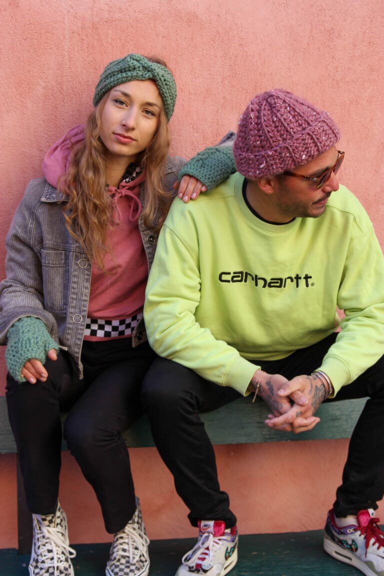 ensemble d'accessoires au crochet en pure laine nibii pour hommes et femmes
